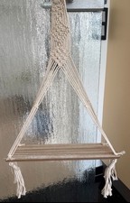 Deko Regal Schaukel Hängeregal im Boho Stil Makramee Beige