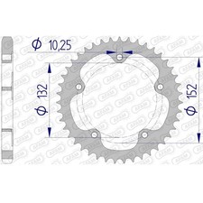 Alu Kettenrad für MV Agusta