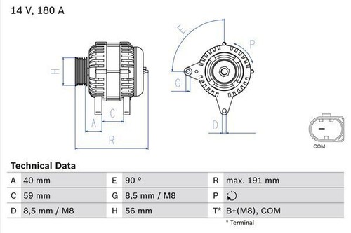Bosch lichtmaschine 986 - lichtmaschine, 081