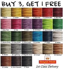 1 mm Gewachste Baumwolle Kordelschnur 5m bis 20m Schmuckherstellung Halskette Armband *NEU*