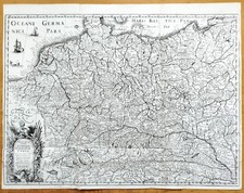 Deutschland Germaniae Typus - Merian Original Kupferstich Karte - 1700