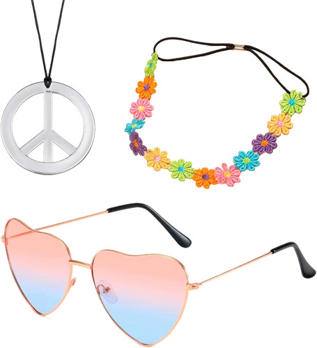 Hippie damen accessoires set - hippie,