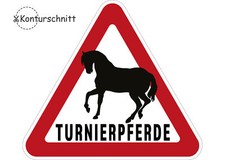 Aufkleber TURNIERPFERDE für Pkw, Pferdeanhänger, Transporter 32 x 28,5 cm