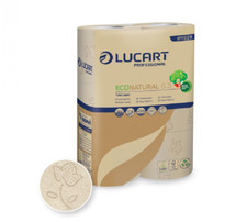 Lucart Toilettenpapier Klopapier WC-Papier EcoNatural 250 Blatt 3-lag. 30 Rollen