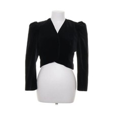 Qlva, Bolero, Größe: 36, Schwarz, Baumwolle, Einfarbig, Samt, Damen -asO