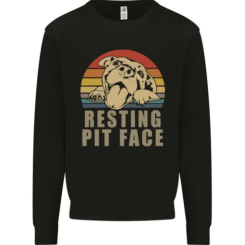 Lustiger pit bull - bull, gesicht