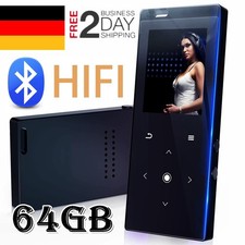 Bluetooth MP3 MP4 Player LCD Display HiFi Bass Musik Spieler FM Radio Audio 64GB
