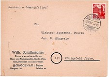 EF a. firmenbrf. Gittersegmentstpl. Gaggenau 3.6.47 -Königsfeld