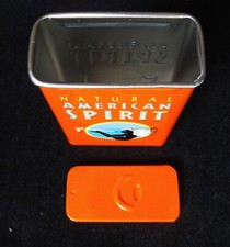 American Spirit Metall Zigarettendose ROT mit BLAUEM Emblem unbenutzt