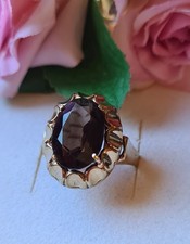 Ring 333er Gelbgold mit Rauchquarz RG 18,1 /57 4,5 g !