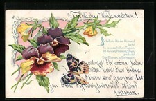 Lithographie bunte blumen - lithographie,