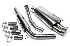 EDELSTAHL Sport-AuspuffAnlage ABE VW Polo 4 6N  2x76mm