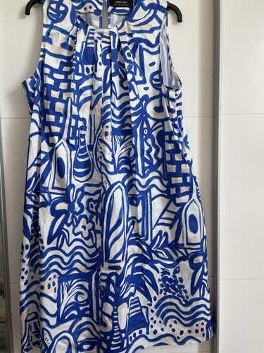 Sommerkleid blau weiß xl - gr,
