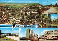 Geseke Fliegeraufnahme Partie am Bahnhof Teich Stadtkirche Alfred Delp Schule Ho