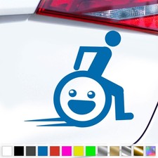 Rollstuhlfahrer Aufkleber Handicap Hinweis Behindert Sticker Auto Geschenkidee