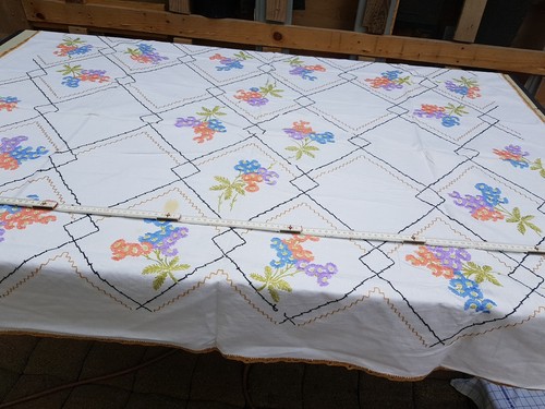 Große vintage tischdecke - 2x,