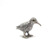 925 Sterling Silber Tier Figur 2.3cm Kiwi Vogel Miniaturfigur Objekt 9.7gr