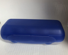TUPPERWARE A23 Transport Kolumbus Eierbehälter Brotbox  blau/weiß