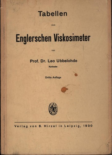 Tabellen zum englerschen - tabellen,
