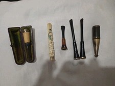 Antiker Wagenhalter in Schachtel Bernstein & Silber & 5 andere 3 einziehbar 