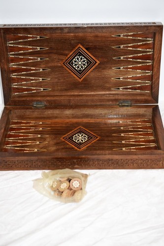 Backgammon spiel set - -, dunkles