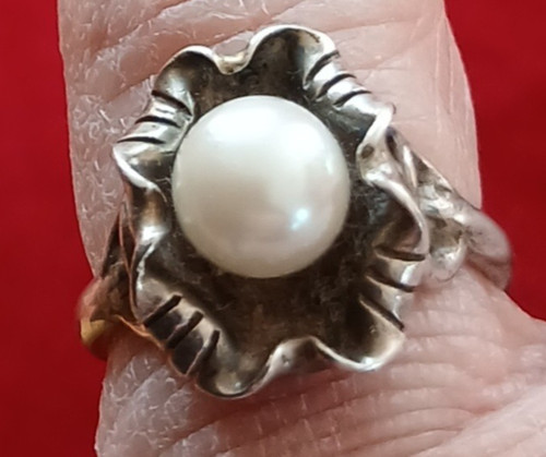 Vintage 835er silber ring - silber, mit