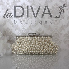 CLUTCH Tasche Perlen Strass