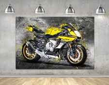 ACRYLGLAS WANDBILD YAMAHA R1 ABSTRAKT KUNSTDRUCK BILDER POSTER MOTORRAD PLAKAT