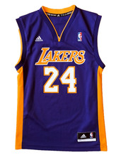 Adidas Kobe Bryant Los Angeles Lakers Jersey Trikot NBA #24 purple lila LA XS