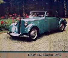 Altes Reklame Blechschild Oldtimer DKW F5 Sportwagen Cabrio Auto Union