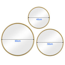 Spiegel runder Wandspiegel φ 40/50/60 cm Hängespiegel Schminkspiegel Goldrahmen