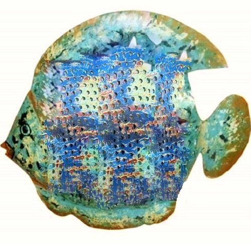 Metallfigur fisch als - metallfigur,