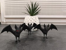 Fledermaus Halloween Deko, schwarz matt, 3D Druck