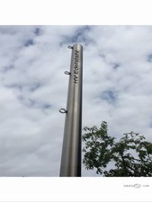 Sonnensegelmast Mast Edelstahl 48mm 2,5m Mit 3 Ösen Zum einbetonieren