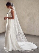 UK Satin Rand Brautschleier