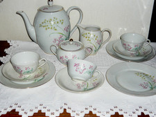 Kaffeeservice  3 Gedecke Kaffeekanne Milchkännchen Zuckerdose Jacob Hertel