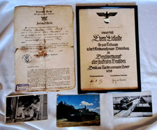 Nachlass WKII Foto´s - Urkunde gerahmt 1938 - Schriftstück Heimatschein 1911