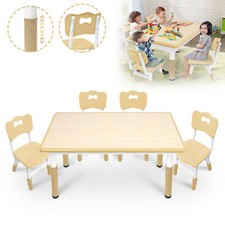 Kindertisch Kinder Spieltisch Gruppe 4 Kinderstuhl Höhenverstellbarer bis 100kg