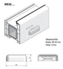 Grundmeier WS35 Wasserschlitzkappen mit Windstopp - Ausführung "Softline"