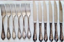 Seltene Wellner Jugendstil Tafel-Bestecke - 12 tlg. - Besteck versilbert