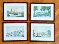 4 Lithographien Hamburg Bilder