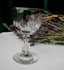 Antikes Südweinglas -Olivschliff -Luftblase - Sammlerstücke aus den 20/30er