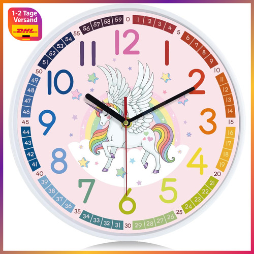 Wanduhr lautlos einhorn - wanduhr,
