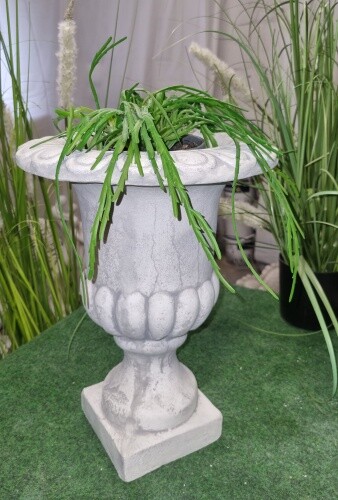 Vase mit muster - mit, grau
