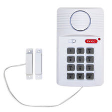 Hausalarm mit Zahlencode 110dB Magnetkontakte PANIC-Taste Besuchermelder Garagen