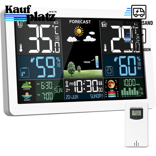 Wetterstation funk farbdisplay - wetterstation,