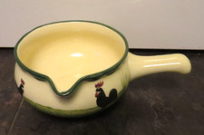26075/ Zeller Keramik Hahn und Henne Sauciere Länge ca. 20,5 cm