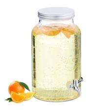 Getränkespender Wasserspender Saftbehälter Limobehälter Saftspender 5 Liter Glas