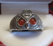 EULE PENTAGRAMM RING Edelstein