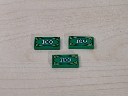 Lego geldschein 1x2 fliese - geldschein,